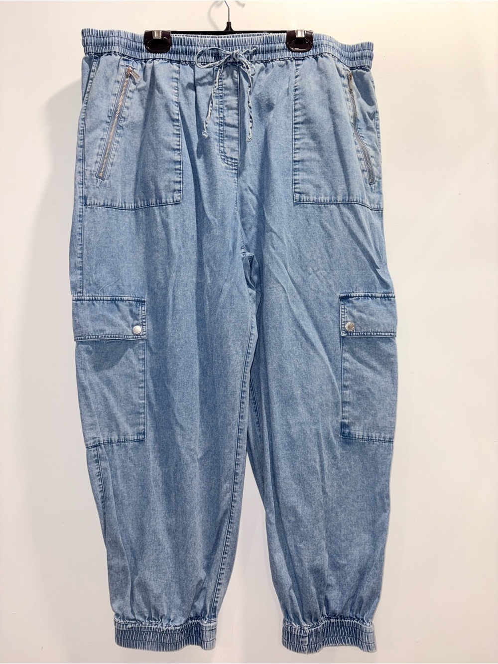 Michael Kors Light Blue Cargo Jogger Jeans